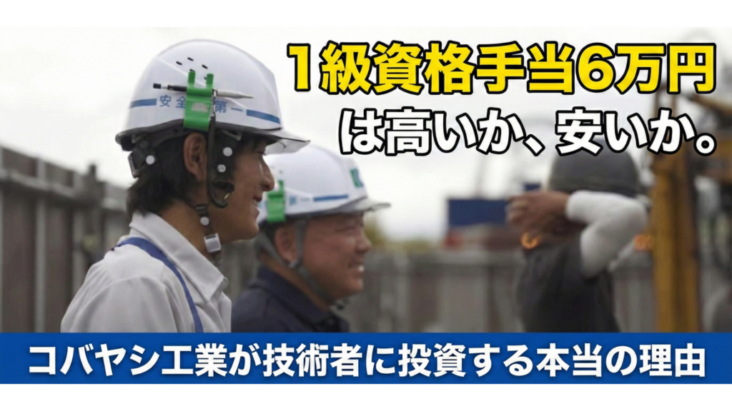 「1級資格手当6万円」は高いか、安いか。コバヤシ工業が技術者に投資する本当の理由
