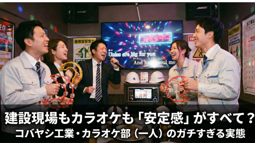 建設現場もカラオケも「安定感」がすべて？コバヤシ工業・ひとりカラオケ部のガチすぎる実態