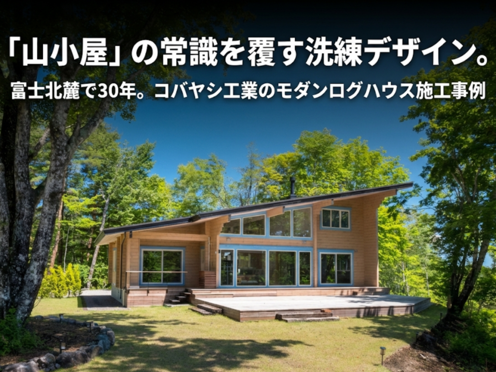 TALO 富士五湖 「山小屋」 から 「洗練された住まい」へ。 写真で振り返る、コバヤシ工業のログハウスデザインの進化